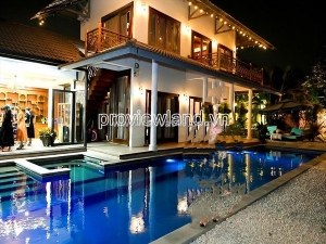Beautiful rustic villa for sale in thu duc, large swimming pool, high-class interior, 6 bedrooms