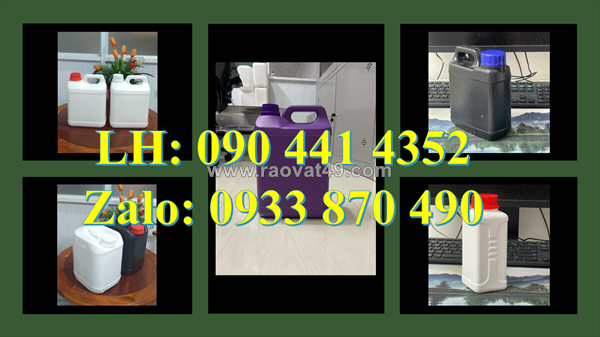 Bình nhựa 1 lít đựng nước rửa chén, can nhựa 2 lít chiết nước giặt, can nhựa 5 lít đựng javen
