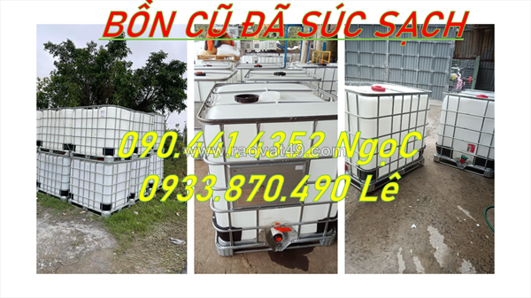 Bồn nhựa 1000 lít tại sóc trăng, vỏ tank nhựa ibc 1000 lít tại bình chánh, thùng nhựa ibc 1000 lít