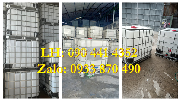 Bồn nhựa vuông 1000 lít đựng hóa chất, thùng nhựa 1000 lít vuông đựng dung môi