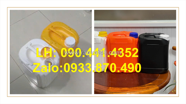 Can 1 lít đựng hóa chất gia dụng, can nhựa 2 lít vòi nhấn đựng hóa chất, can nhựa vuông 5 lít đựng hương liệu tinh dầu