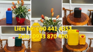 Can 2 lít đựng hóa chất nắp garenti, can nhựa 5 lít đựng h2s03, can nhựa 5 đựng nước giặt