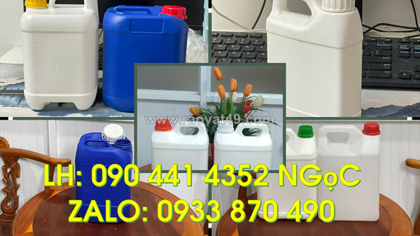 Can nhựa 1 lít đựng chất khử trùng đa năng, can nhựa 2 lít đựng chất tạo màu