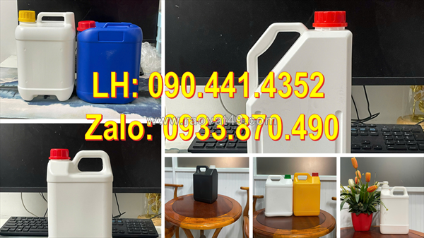 Can nhựa 1 lít vàng, can nhựa 2 lít đựng nước rửa tay, can nhựa 5 lít vòi ấn đựng nước rửa chén