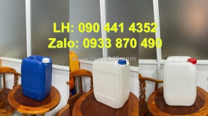 Can nhựa 10 lít đựng nhớt, can nhựa 20 lít đựng xăng, thùng nhựa 25 lít đựng dầu, can nhựa 30 lít tiếp trữ nhiên liệu