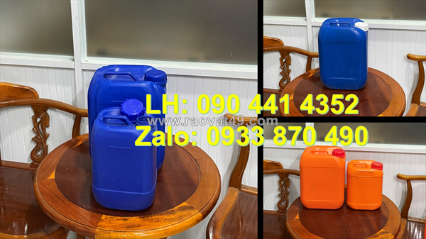 Can nhựa 10 lít đựng nhớt, can nhựa 20 lít đựng xăng, thùng nhựa 25 lít đựng dầu, can nhựa 30 lít tiếp trữ nhiên liệu