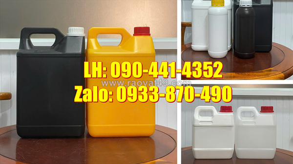 Can nhựa 2 lít trắng trong, can 1 lít vuông, can nhựa 500ml đựng hóa chất