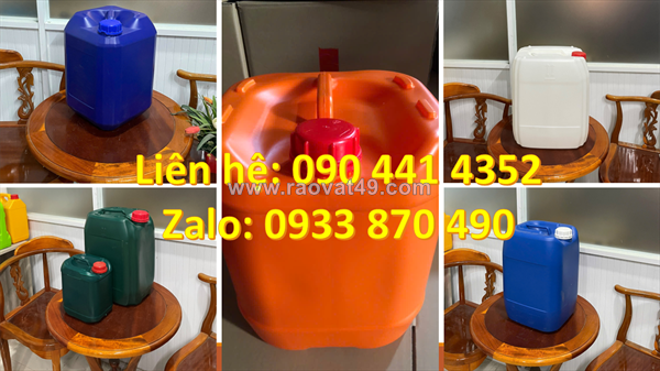 Can nhựa 20 lít đựng dầu nhờn, can nhựa 25 lít đựng nhớt, thùng nhựa 30 lít đựng hóa chất công nghiệp