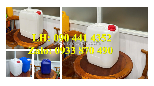 Can nhựa 20 lít đựng dung môi, can nhựa 22 lít đựng gel, can nhựa 25 lít đựng thuốc diệt sâu bọ