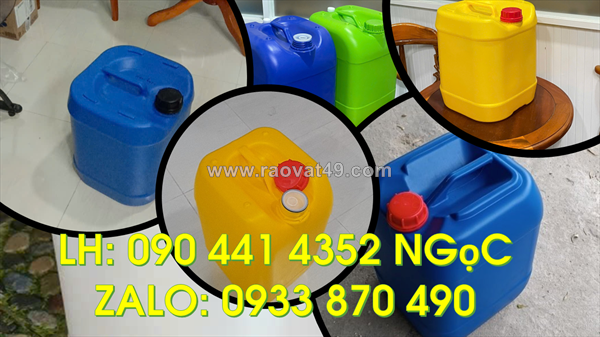 Can nhựa 22 lít vuông xanh, can nhựa 20 lít đựng thuốc diệt sâu bọ, can nhựa 10 lít đựng thuốc nhuộm