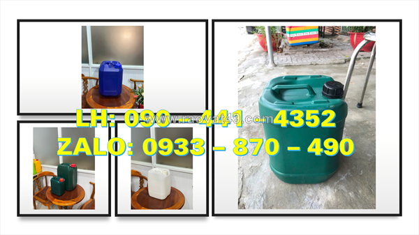 Can nhựa 24 lít đựng hóa chất có sinh khí, thùng nhựa 30 lít lưu trữ xăng dầu
