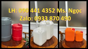 Can nhựa 25 lít đựng axit nguy hiểm, can nhựa 20 lít đựng hóa chất mức nguy hiểm cao