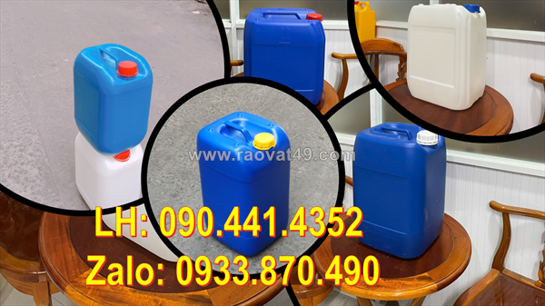 Can nhựa 25 lít đựng mật ong, thùng nhựa 20 lít vuông đựng hcl, can nhựa 10 lít đựng dung môi