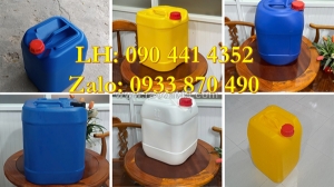 Can nhựa 30 lít đựng chất tẩy rửa mạnh, thùng nhựa 25 lít đựng kiềm, can nhựa 20 lít đựng thành phần thuốc trừ sâu