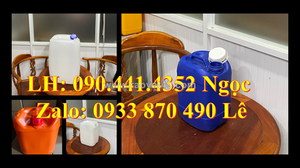 Can nhựa 30 lít đựng dầu ăn, can nhựa 30 lít vuông đựng axit, thùng nhựa 30 lít đựng hóa chất y tế