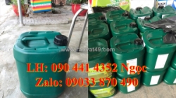 Can nhựa 30 lít đựng hóa chất thí nghiệm, can nhựa 25 lít đựng hóa chất, can nhựa 20l tròn đựng dầu nhờn