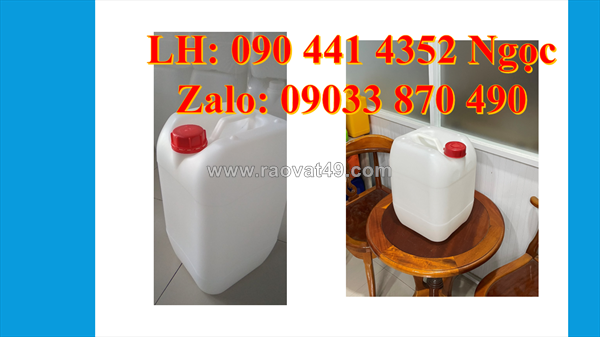 Can nhựa 30 lít đựng hóa chất thí nghiệm, can nhựa 25 lít đựng hóa chất, can nhựa 20l tròn đựng dầu nhờn