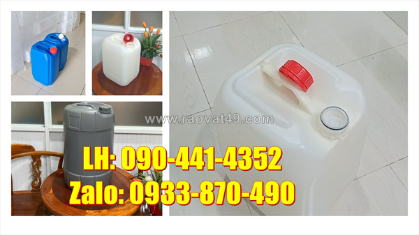 Can nhựa 30 lít đựng toluen, can nhựa 25 lít đựng acetone, can nhựa 20 lít đựng màu nhuộm vải