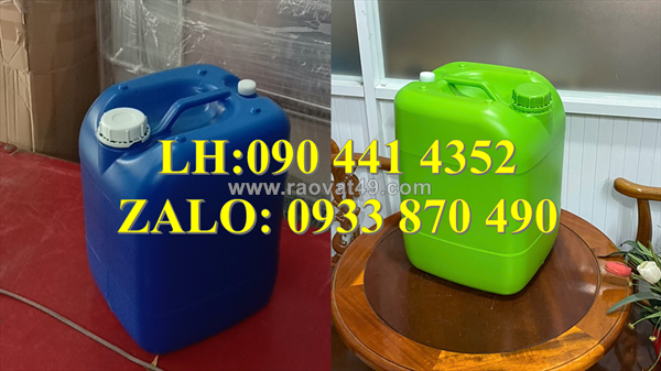 Can nhựa 30 lít vuông trắng, can nhựa 25 lít, bán can nhựa 20 lít đựng màu thực phẩm