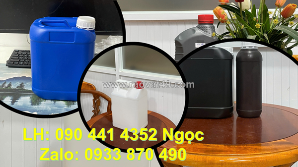 Can nhựa 5 lít đựng hóa chất tiêu dùng, can nhựa 2 lít đựng hóa chất ngành môi trường (rác, nước…)