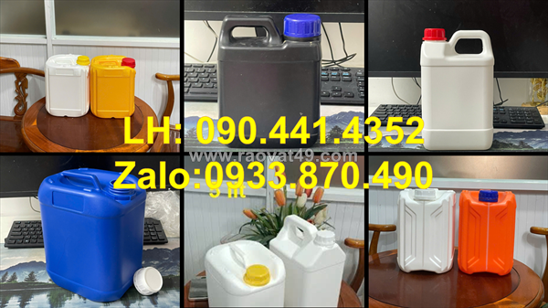 Can nhựa chứa 2 lít cồn sát khuẩn, can nhựa 5 lít đựng nước muối sinh lý