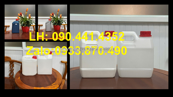 Can nhựa chứa 2 lít cồn sát khuẩn, can nhựa 5 lít đựng nước muối sinh lý