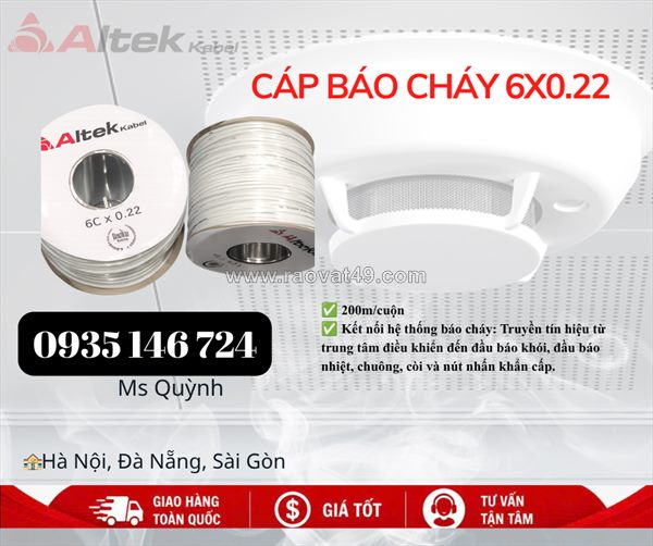Cáp âm thanh báo cháy 6x0.22mm2 altek kabel
