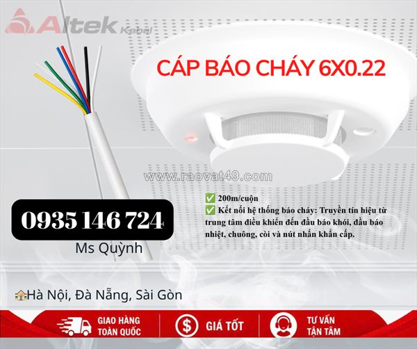Cáp âm thanh báo cháy 6x0.22mm2 altek kabel