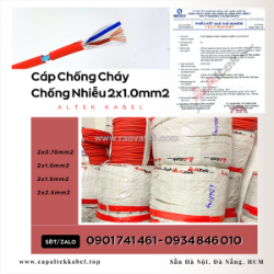 Cáp báo cháy 2x1.0 chống cháy, chống nhiễu sẵn đà nẵng, huế, quảng trị