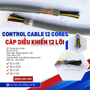 Cáp điều khiển 12x0.5/12x0.75/12x1.0/12x1.5 chống nhiễu altek kabel
