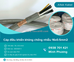 Cáp điều khiển không chống nhiễu 16x0.5mm2 hàng sẵn kho đà nẵng, hà nội, hcm