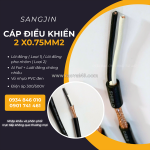 Cáp điều khiển sangjin 2x0.75mm2 có lưới sẵn sài gòn, bình dương, đồng nai