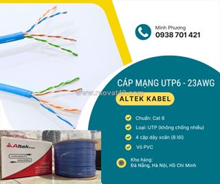 Cáp mạng utp6 - 23awg – giải pháp kết nối mạng ổn định, tiết kiệm chi phí đà nẵng