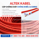 Cáp nguồn chống cháy chống nhiễu 2x1.5 altek kabel sẵn quảng ngãi, bình định, đắk lắk