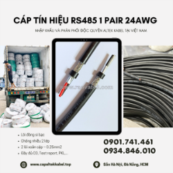 Cáp tín hiệu rs485 24awg 1 pair chuẩn  altek kabel