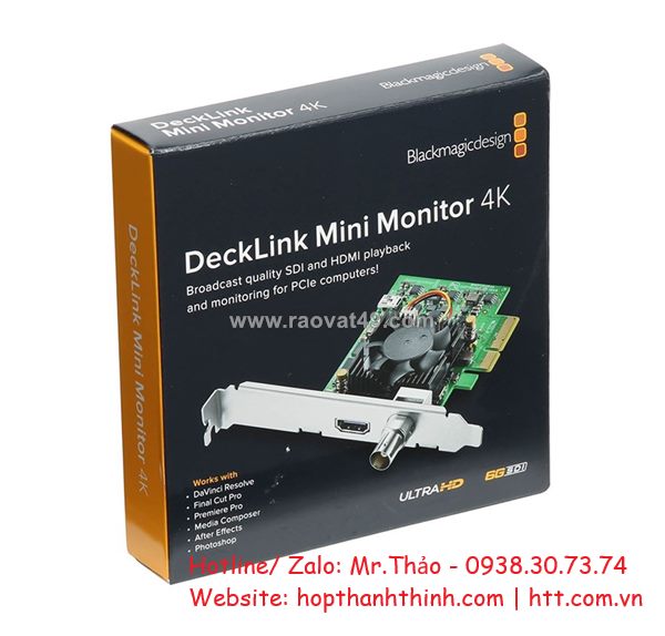 Card kỹ xảo blackmagic design decklink mini monitor – chính hãng, đẳng cấp monitoring