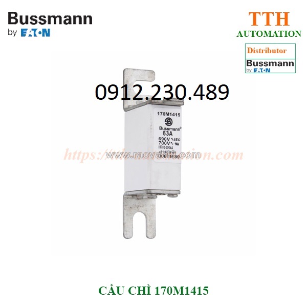 Cầu chì bussmann 170m1415  size din 43