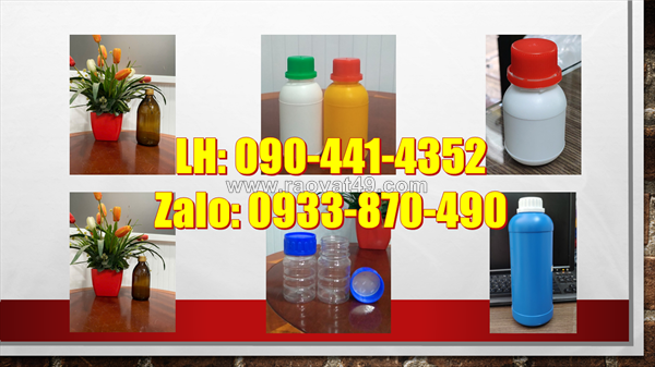 Chai nhựa 1 lít đựng dung dịch lau chùi chuyên dụng, chai nhựa 500ml đựng dung dịch tẩy rửa đa năng