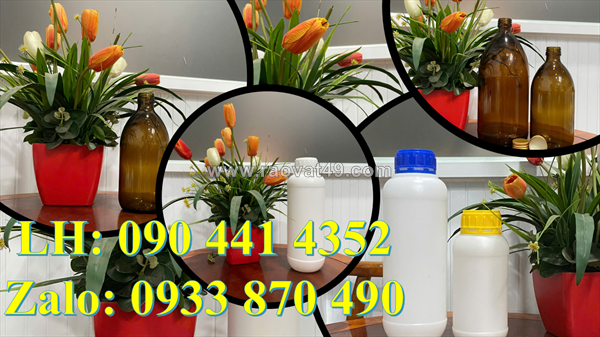 Chai nhựa 100ml đựng thuốc nhuộm, chai thủy tinh 250ml đựng hàng mẫu, chai 500ml chiết rót mỹ phẩm