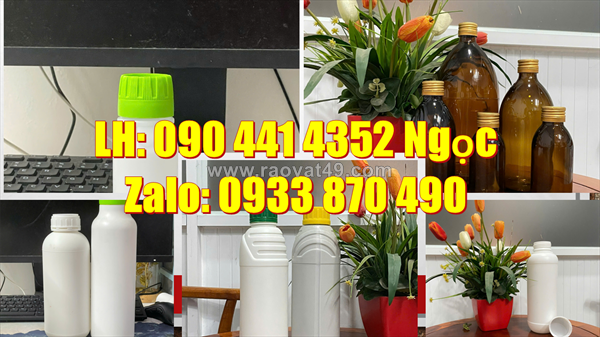 Chai nhựa 250ml đựng hóa chất nóng, chai thủy tinh chịu nhiệt 500ml đựng axit nóng/ loãng