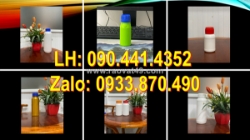 Chai thủy tinh 1 lít tròn đựng nông dược, vỏ chai thủy tinh 500ml đựng hóa chất, chai tròn thủy tinh 250ml