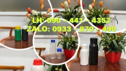 Chai thủy tinh 250ml làm bình bông, chai thủy tinh 100ml đựng thuốc ho, lọ nhựa 50ml đựng tinh chất thảo dược