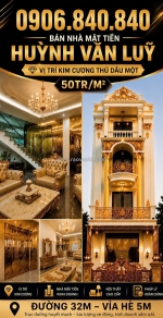 Chỉ 50triệu/m2 sở hữu ngay siêu phẩm mặt tiền tdm – đẳng cấp thượng lưu. lh:0906840840.