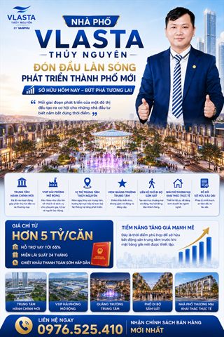 Chỉ hơn 5 tỷ sở hữu căn hộ vlasta thủy nguyên - trung tâm mới hải phòng