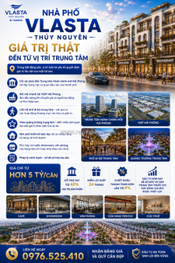 Chỉ từ hơn 4,x tỷ sở hữu nhà phố vlasta thủy nguyên - trung tâm mới của hp