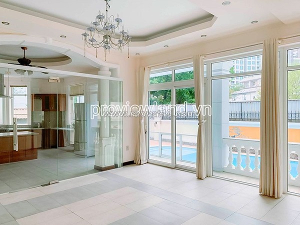 Cho thuê biệt thự thảo điền, diện tích 421m2 đất, 3 tầng, 5pn, có hồ bơi