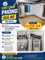 Cho thuê phòng giá rẻ – tân bình