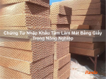 Chứng từ nhập khẩu tấm làm mát bằng giấy trong nông nghiệp