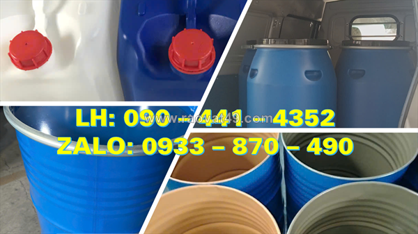 Chuyên cung cấp thùng phuy nhựa 60 lít, vỏ thùng phuy nhựa 120 lít, thùng phuy nhựa 220 lít đựng dầu oliu