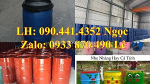Chuyên cung cấp thùng phuy sắt 220 lít tại vũng tàu, thùng phuy nhựa 220 lít nắp kín tại đồng nai
